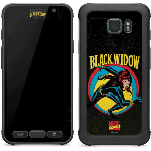 Marvel Classic Comics Black Widow Galaxy S7 Active Skin