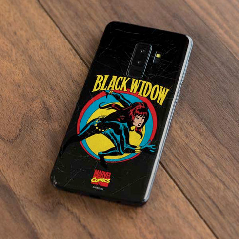Marvel Classic Comics Black Widow Galaxy S9 Plus Skin