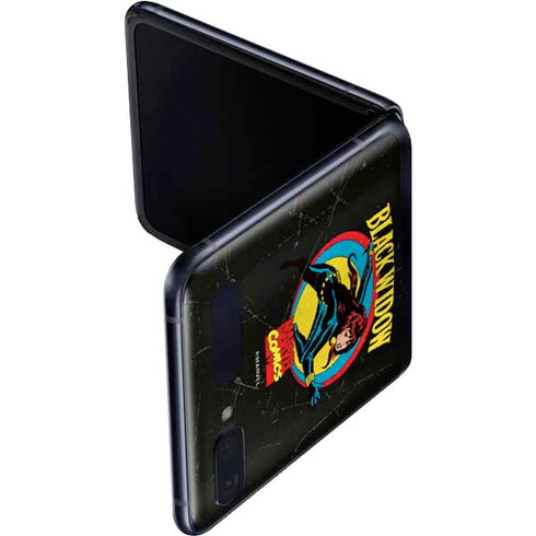 Marvel Classic Comics Black Widow Galaxy Z Flip Skin