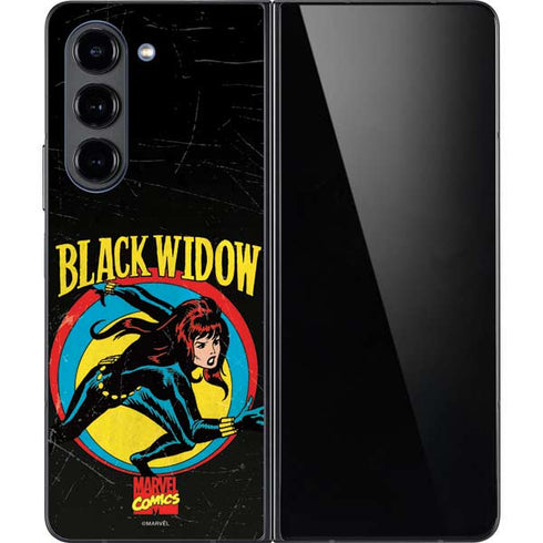 Marvel Classic Comics Black Widow Galaxy Z Fold5 5G Skin