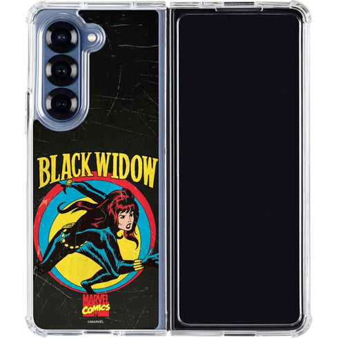 Marvel Classic Comics Black Widow Galaxy Z Fold6 Clear Case