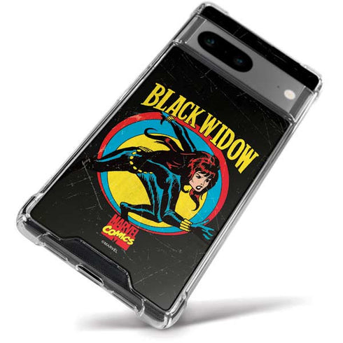 Marvel Classic Comics Black Widow Google Pixel 8a Clear Case