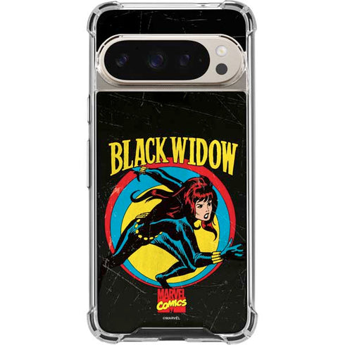 Marvel Classic Comics Black Widow Google Pixel 9 Pro XL Clear Case