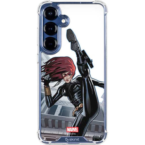 Marvel Black Widow High Kick Galaxy S25 Clear Case