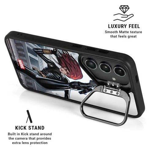 Marvel Black Widow High Kick Galaxy S25 Kickstand Case