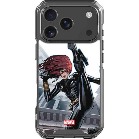 Marvel Black Widow High Kick iPhone 18 Pro Clear Case