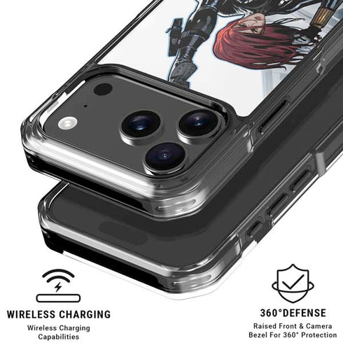 Marvel Black Widow High Kick iPhone 18 Pro Clear Case