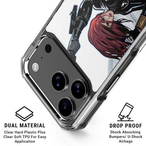 Marvel Black Widow High Kick iPhone 18 Pro Clear Case