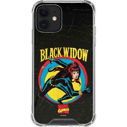 Marvel Classic Comics Black Widow iPhone 12 Clear Case