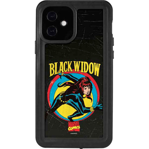 Marvel Classic Comics Black Widow iPhone 12 Waterproof Case
