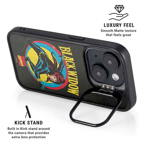 Marvel Classic Comics Black Widow iPhone 14 Plus Kickstand Case