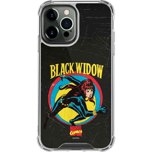 Marvel Classic Comics Black Widow iPhone 14 Pro Max Clear Case