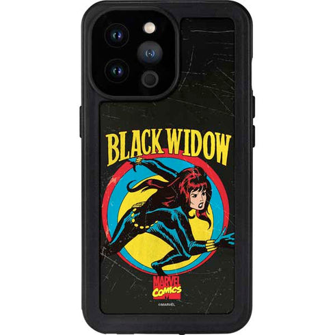 Marvel Classic Comics Black Widow iPhone 14 Pro Max Waterproof Case
