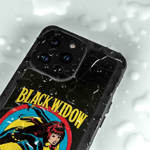 Marvel Classic Comics Black Widow iPhone 14 Pro Max Waterproof Case