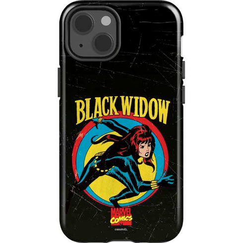 Marvel Classic Comics Black Widow iPhone 15 Plus Impact Case