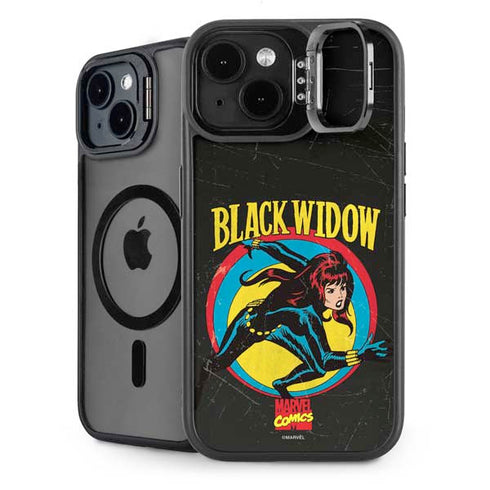 Marvel Classic Comics Black Widow iPhone 15 Plus Kickstand Case