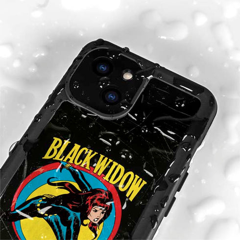 Marvel Classic Comics Black Widow iPhone 15 Plus Waterproof Case