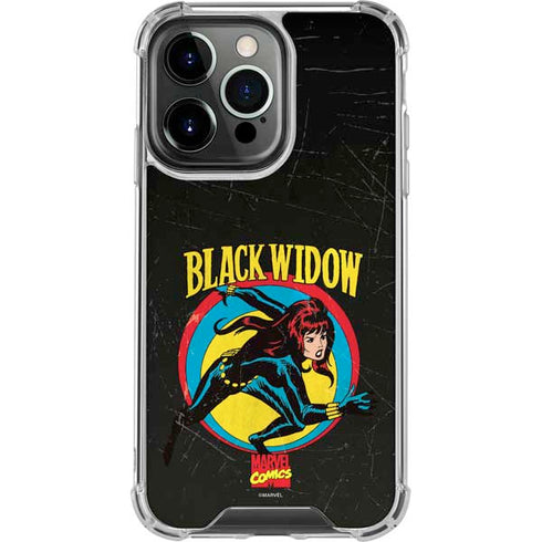 Marvel Classic Comics Black Widow iPhone 15 Pro Clear Case