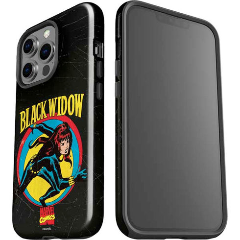 Marvel Classic Comics Black Widow iPhone 15 Pro Impact Case