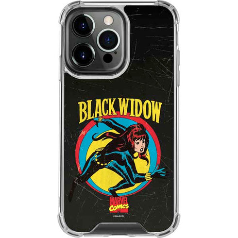 Marvel Classic Comics Black Widow iPhone 15 Pro Max Clear Case