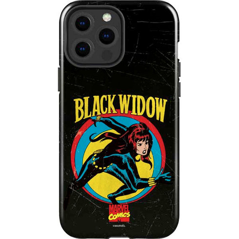 Marvel Classic Comics Black Widow iPhone 15 Pro Max Impact Case