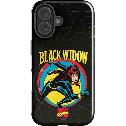 Marvel Classic Comics Black Widow iPhone 16 Impact Case