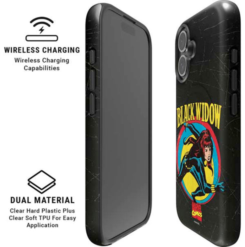 Marvel Classic Comics Black Widow iPhone 16 Magsafe Impact Case