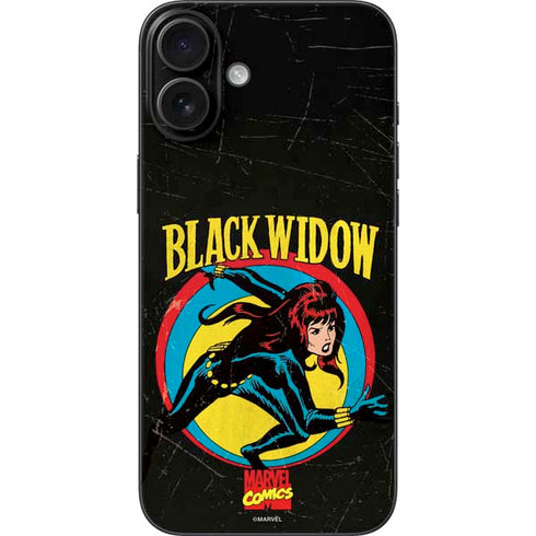 Marvel Classic Comics Black Widow iPhone 16 Plus Skin