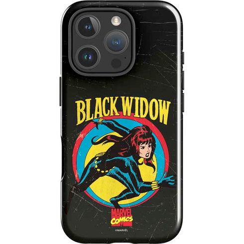 Marvel Classic Comics Black Widow iPhone 16 Pro Impact Case
