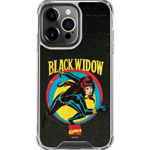 Marvel Classic Comics Black Widow iPhone 16 Pro Max Clear Case