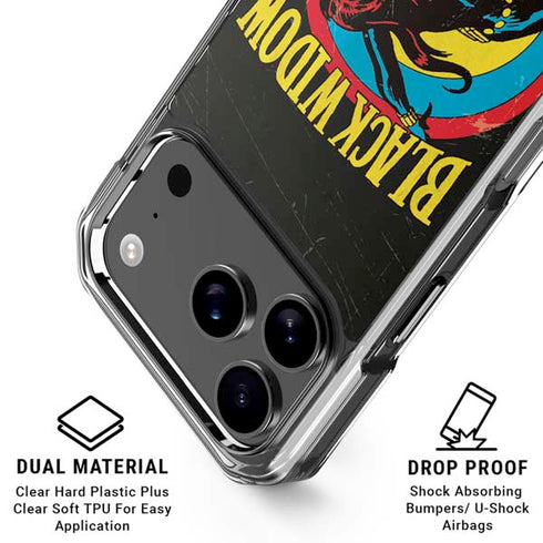 Marvel Classic Comics Black Widow iPhone 18 Pro Clear Case