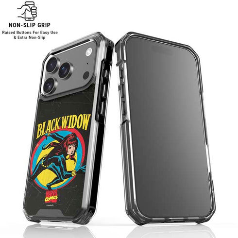 Marvel Classic Comics Black Widow iPhone 18 Pro Clear Case
