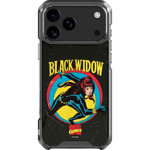 Marvel Classic Comics Black Widow iPhone 18 Pro Max Clear Case