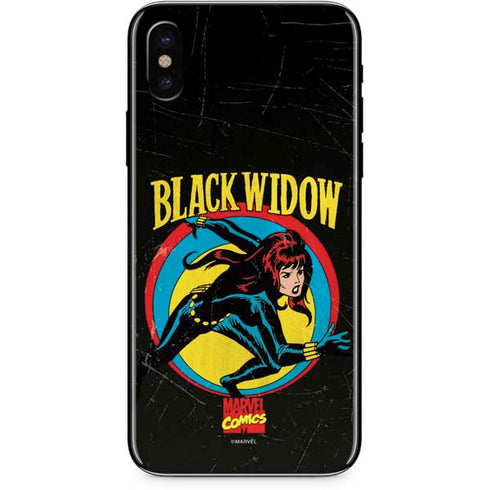Marvel Classic Comics Black Widow iPhone X Skin