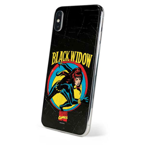 Marvel Classic Comics Black Widow iPhone X Skin