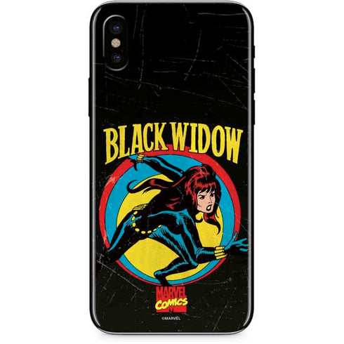 Marvel Classic Comics Black Widow iPhone XS Skin