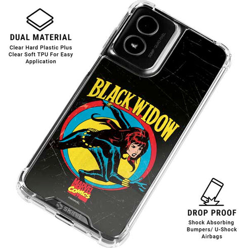 Marvel Classic Comics Black Widow Moto G Power 5G (2024) Clear Case