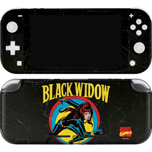 Marvel Classic Comics Black Widow Nintendo Switch Lite Skin