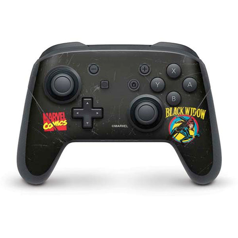 Marvel Classic Comics Black Widow Nintendo Switch Pro Controller Skin