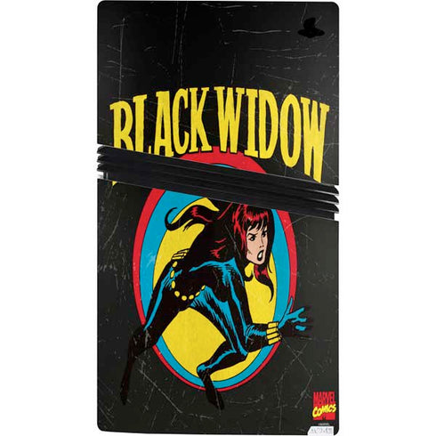 Marvel Classic Comics Black Widow PS5 Pro Console Skin