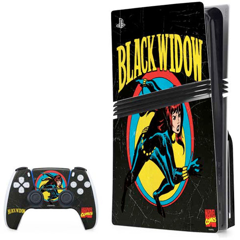 Marvel Classic Comics Black Widow PlayStation PS5 Skins