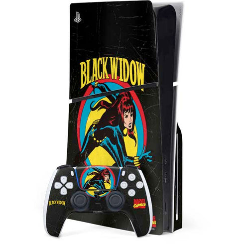 Marvel Classic Comics Black Widow PlayStation PS5 Skins