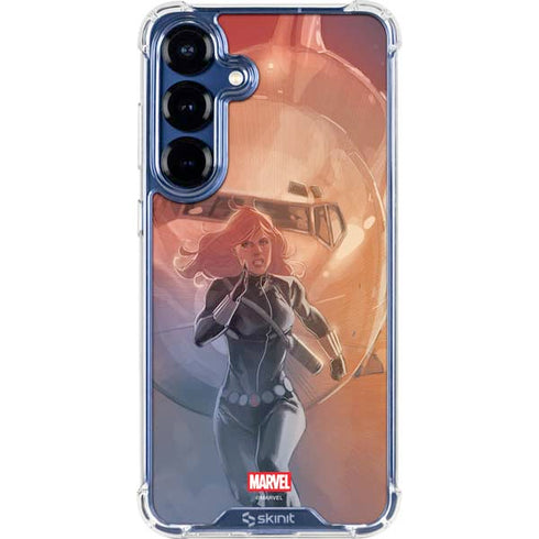 Marvel Black Widow Running Galaxy S25 Clear Case