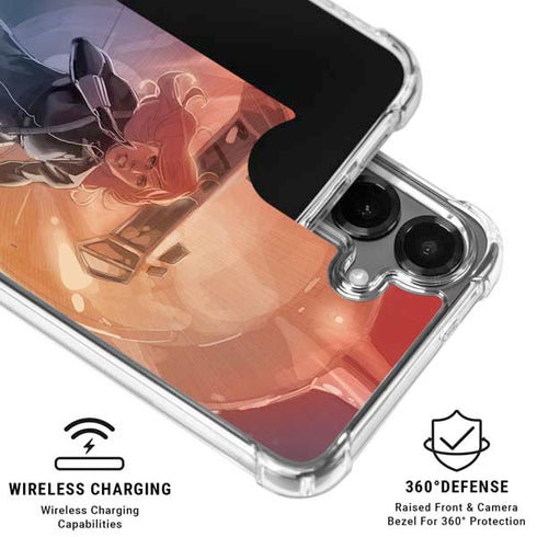 Marvel Black Widow Running Galaxy S26 Plus Clear Case