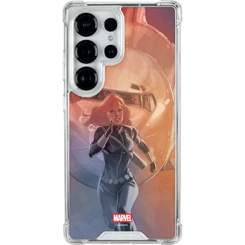Marvel Black Widow Running Galaxy S26 Ultra Clear Case