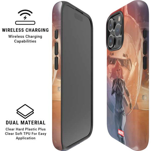 Marvel Black Widow Running iPhone 16 Pro Magsafe Impact Case