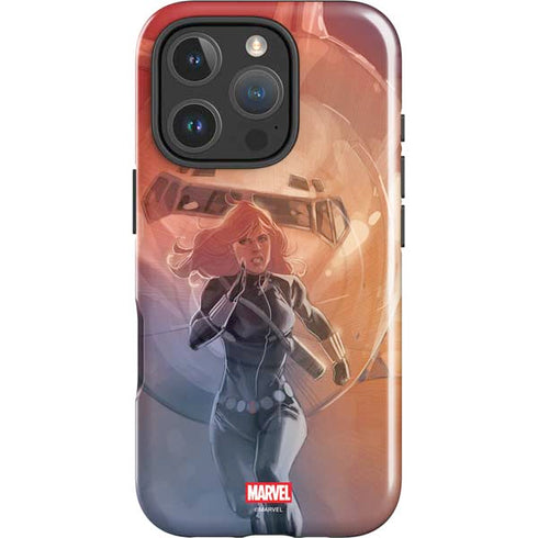 Marvel Black Widow Running iPhone 16 Pro Max Magsafe Impact Case