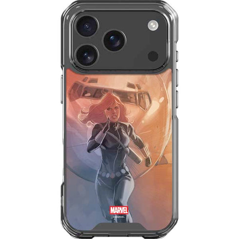 Marvel Black Widow Running iPhone 17 Pro Clear Case