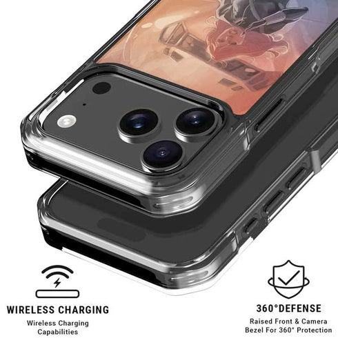 Marvel Black Widow Running iPhone 18 Pro Clear Case