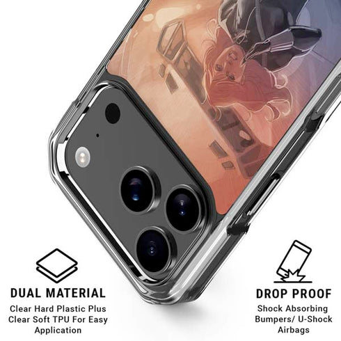 Marvel Black Widow Running iPhone 18 Pro Clear Case